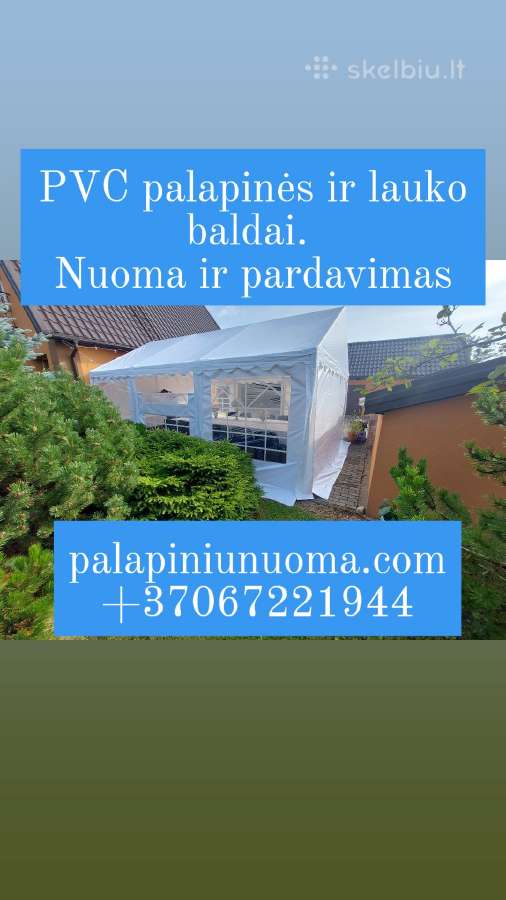Šventinių palapinių nuoma, pardavimas Lauko baldai - nuotraukos Nr. 5