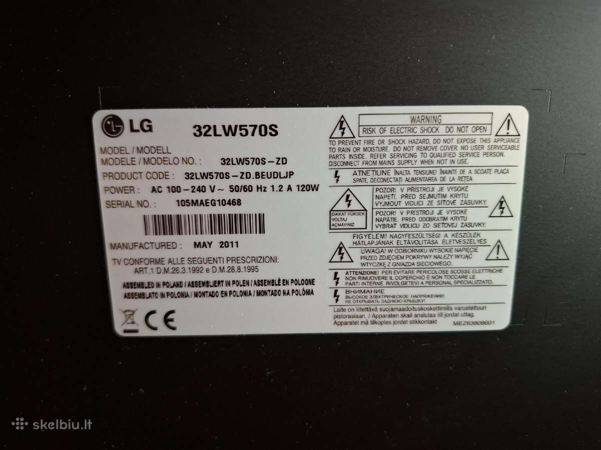 Televizorius LG LED Smart 32/80cm Lw 570s-zd TV - nuotraukos Nr. 4