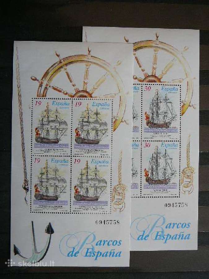 Burlaiviai Laivai Ispanija 1995 Mnh sp28s