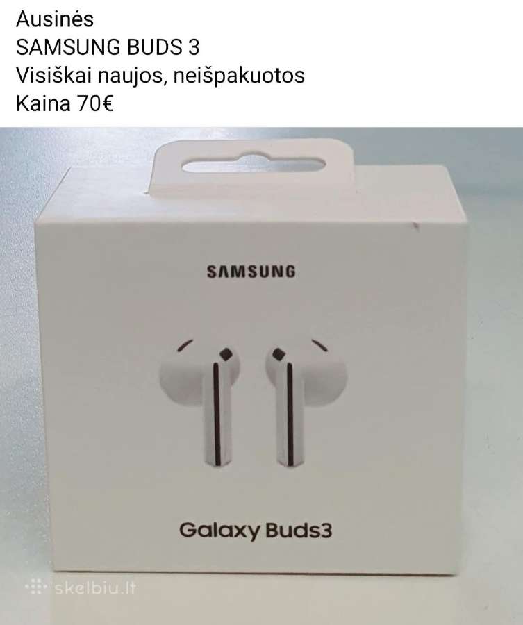 Ausinės Samsung Buds 3 Naujos Neišpakuotos