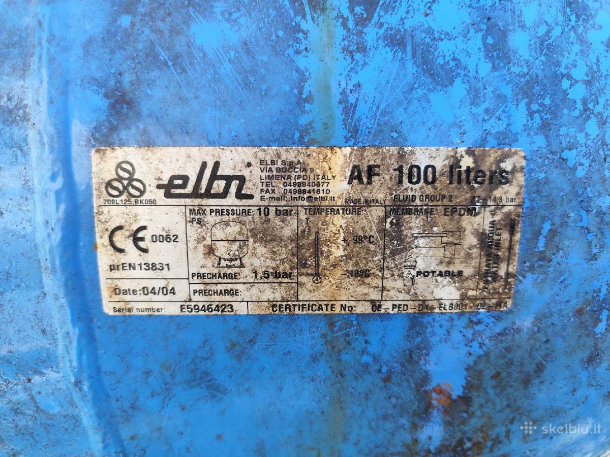 Išsiplėtimo indas 100l, kiauras