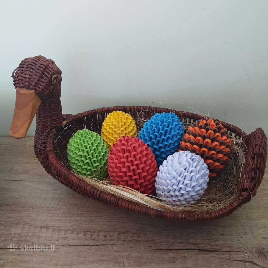 3D origami kiaušiniai Velykoms