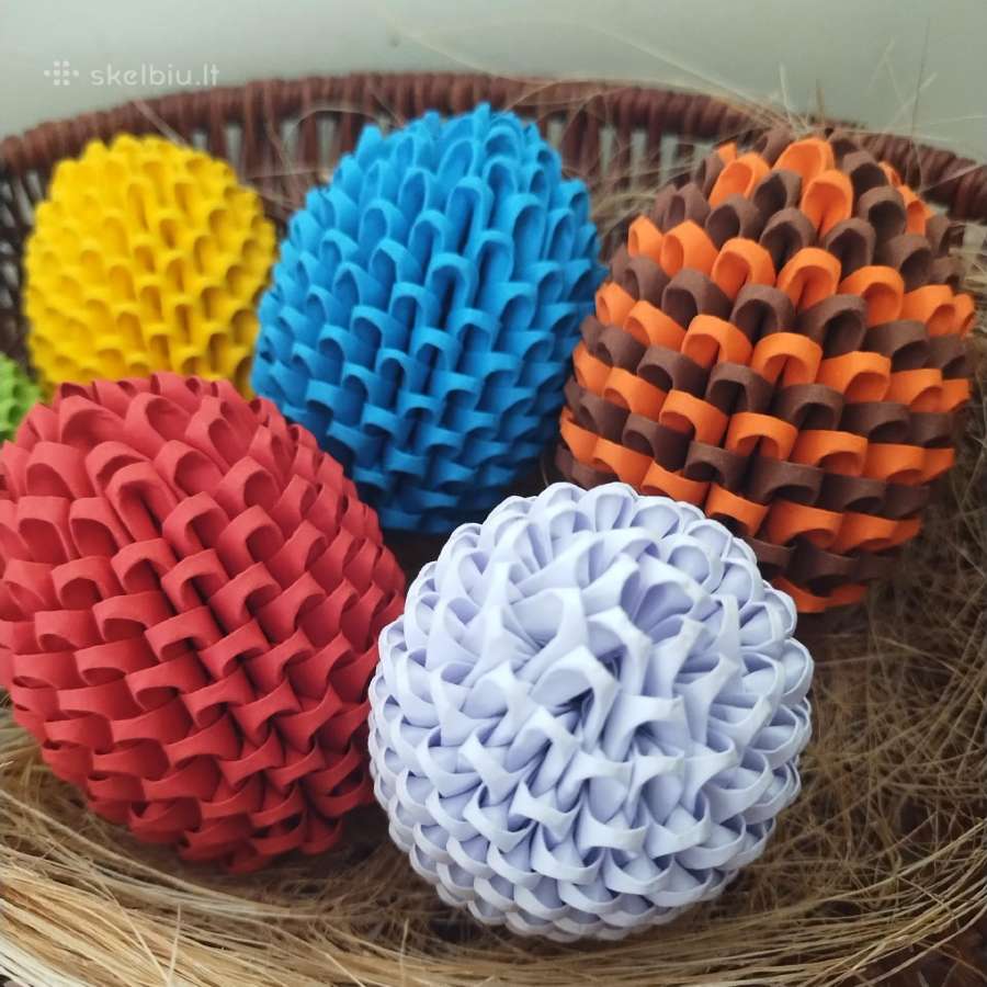 3D origami kiaušiniai Velykoms - nuotraukos Nr. 2