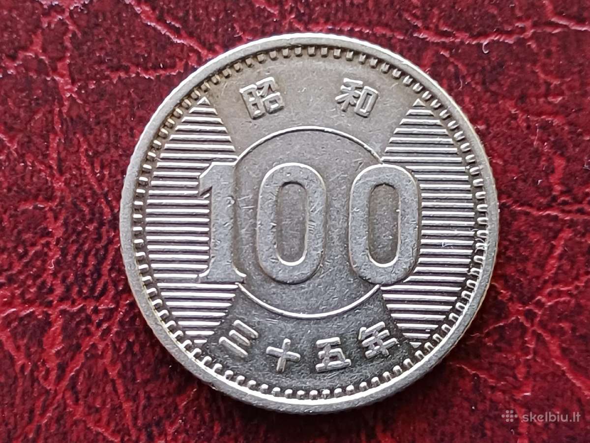 (177) 100 jenų 1959m. Japonija 4,8g. sidabras 600
