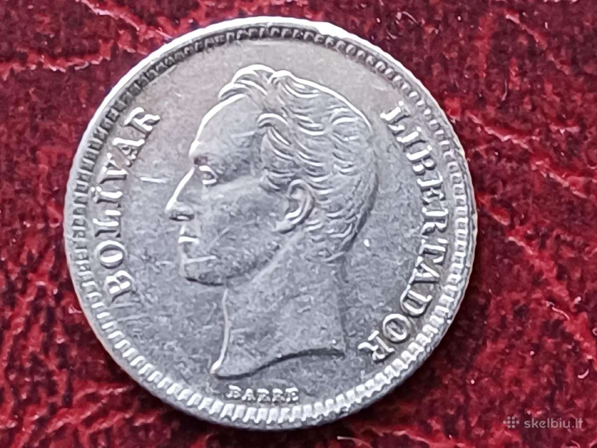 (458) 25 sentimai 1954m. Venesuela sidabras 835 - nuotraukos Nr. 2