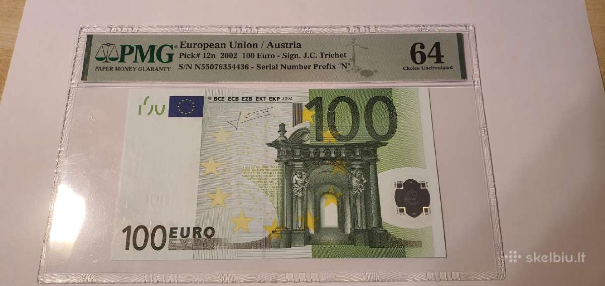 100 euru banknotas antro leidimo