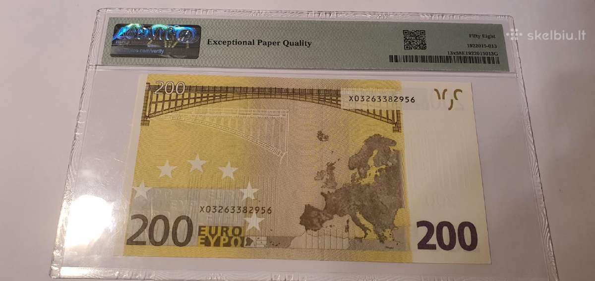 200 euru banknotas pirmo leidimo antras parasas - nuotraukos Nr. 2