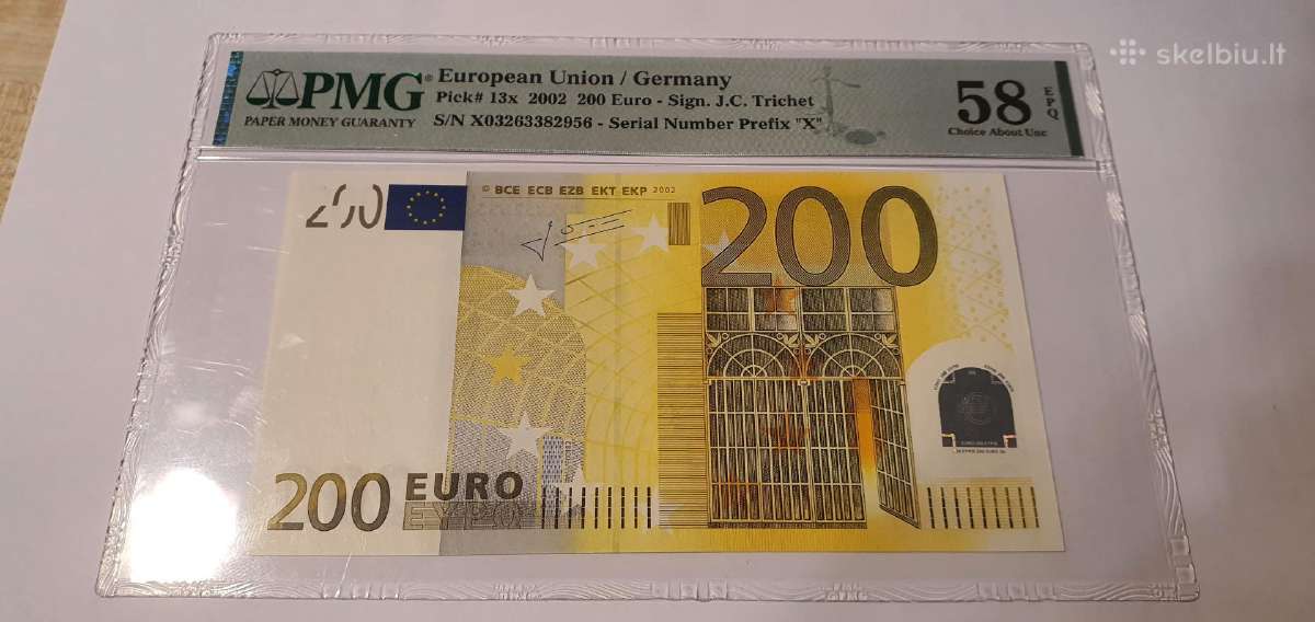 200 euru banknotas antro leidimo