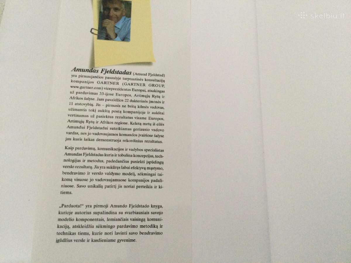 Ypatinga Amund Fjeldstad knyga apie pardavimo meną - nuotraukos Nr. 3