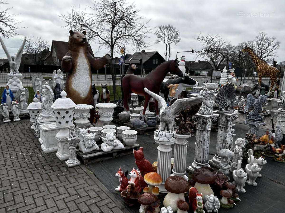Sodo dekoracijos, fontanai, skulptūros, gėlės - nuotraukos Nr. 34