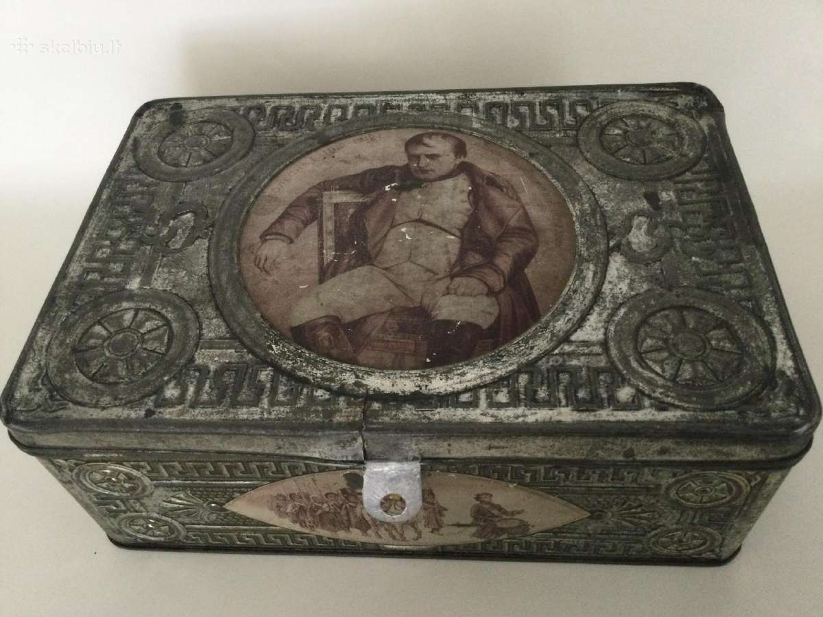 Metalinė saldainių dėžutė наполеонь 1912 г. - nuotraukos Nr. 2