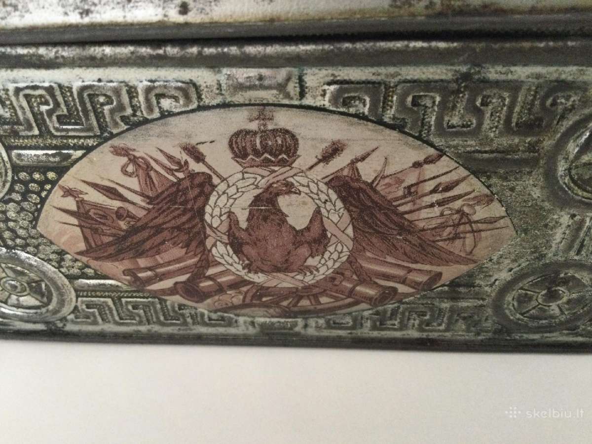 Metalinė saldainių dėžutė наполеонь 1912 г. - nuotraukos Nr. 6