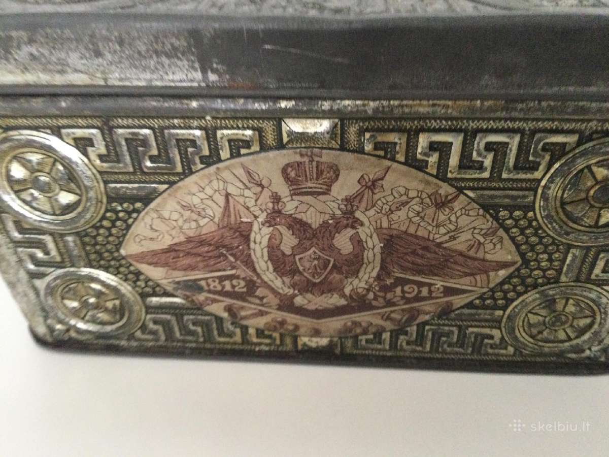 Metalinė saldainių dėžutė наполеонь 1912 г. - nuotraukos Nr. 7