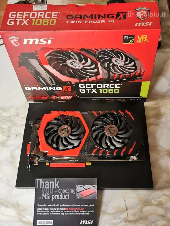 Nvidia Msi Geforce Gtx Gamingx 1060 6 GB