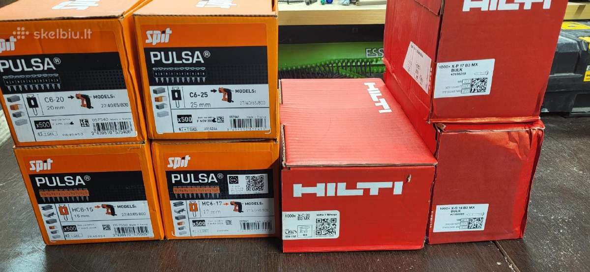 Hilti bx3,bx4, gx3, gx120, spit pulsa 800 vinys.