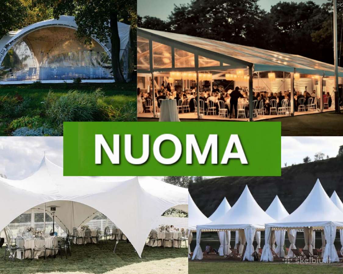 Palapinių, stalų, kėdžių, šildytuvų ir kt nuoma
