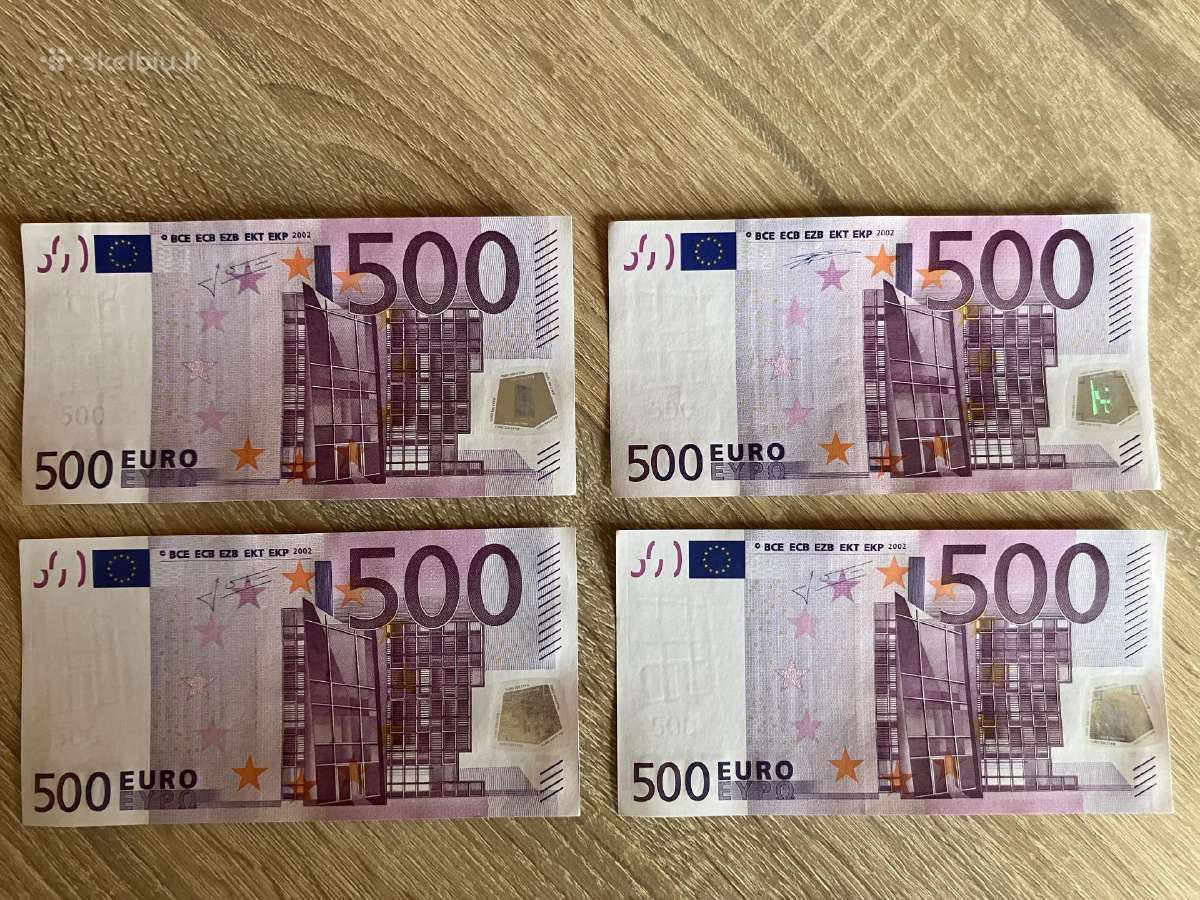 500 eurų banknotai