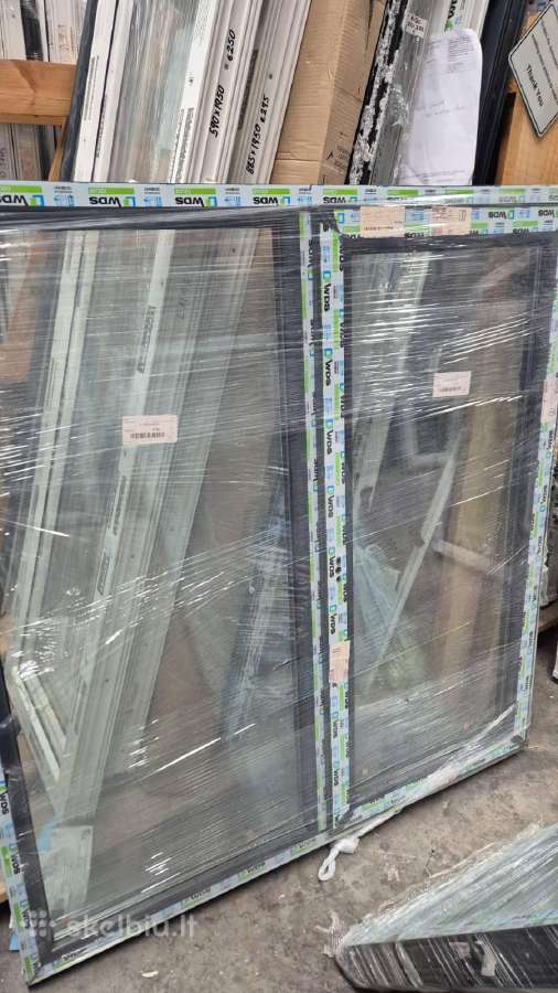 Balti, Pilki (Antracito) Pvc Langai – Išpardavimas - nuotraukos Nr. 2