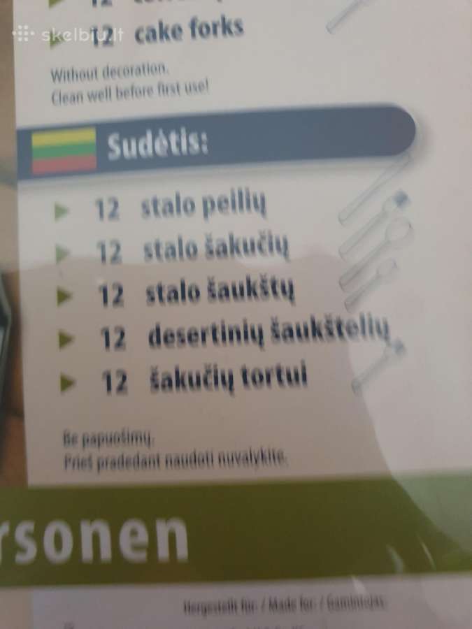 Vokiečių gamybos naujas stalo rinkinys - nuotraukos Nr. 2