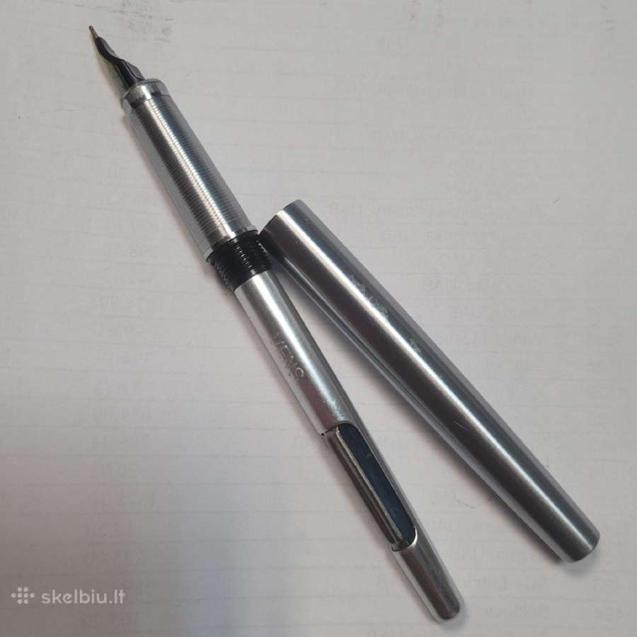 Metalinis (stainless steel) rašalinis parkeris. - nuotraukos Nr. 3