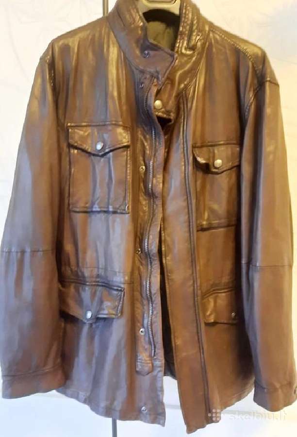 Vyriška odinė striukė nuo Massimo Dutti