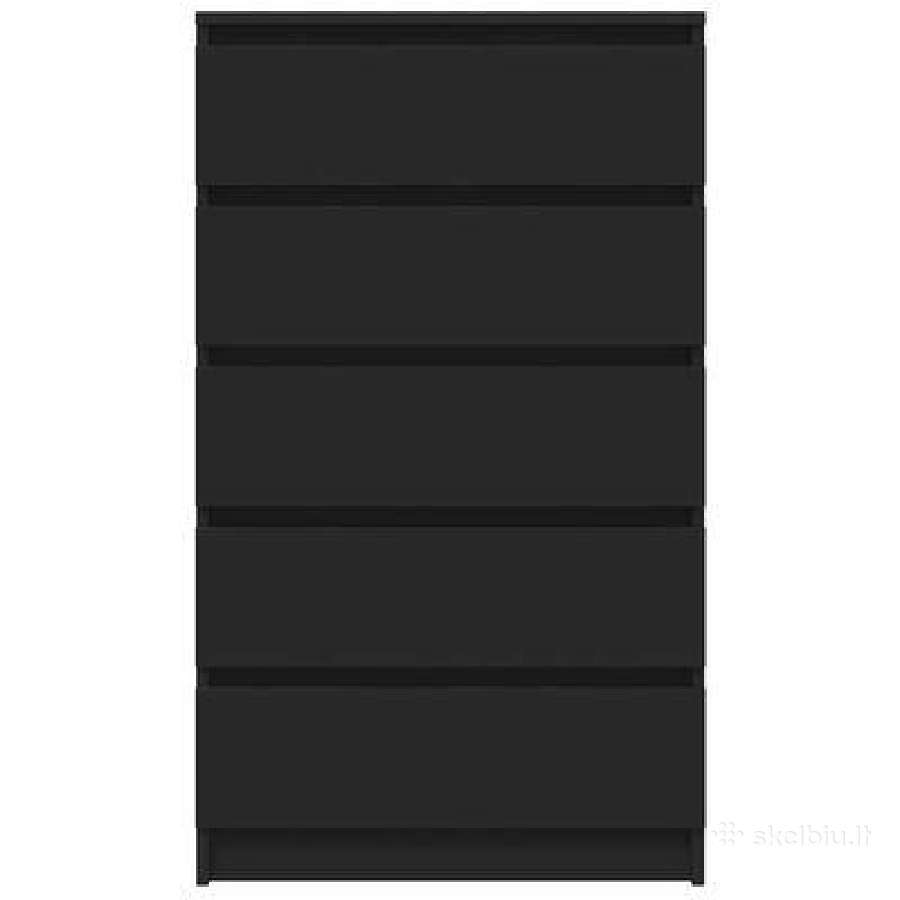 Vidaxl Spintelė su stalčiais, juoda, 60x36x103cm - nuotraukos Nr. 3