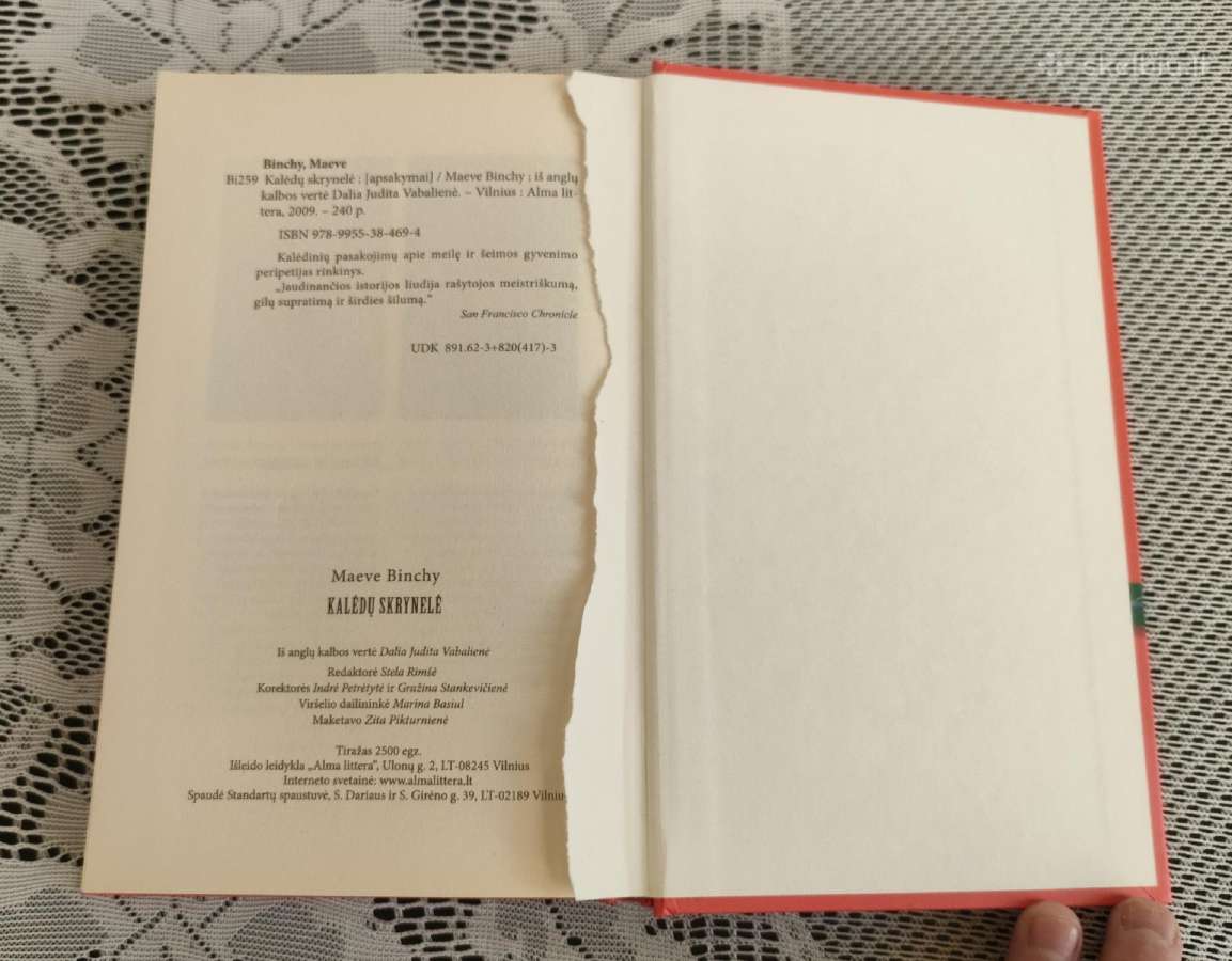 Knyga Maeve Binchy "Kalėdų skrynelė" 1996m. - nuotraukos Nr. 5
