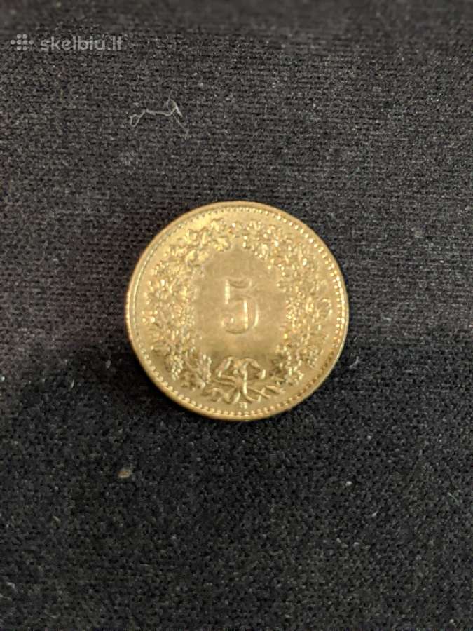 5 sveicarijos rappenai 1996m