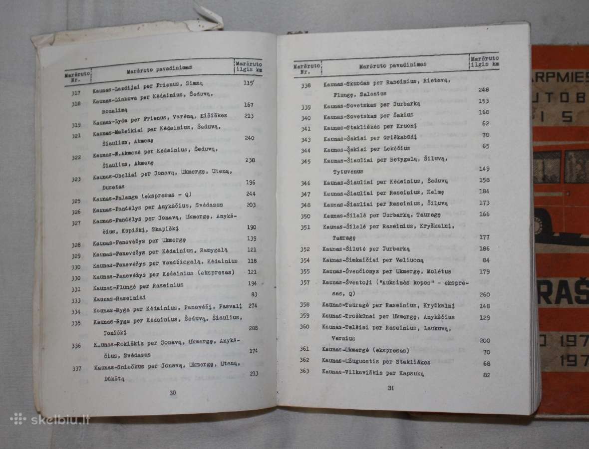 Autobusų eismo tvarkaraščiai 1977-78 ir 1981- 82 - nuotraukos Nr. 5