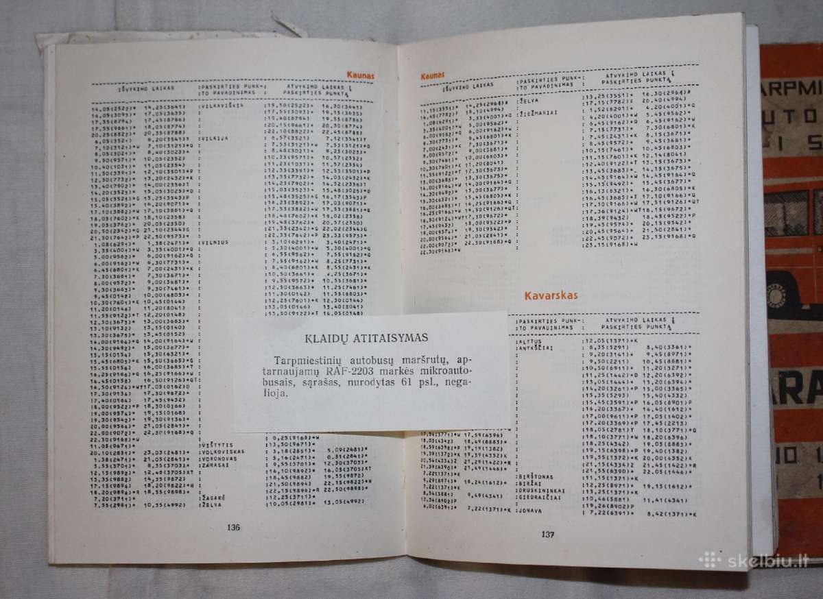 Autobusų eismo tvarkaraščiai 1977-78 ir 1981- 82 - nuotraukos Nr. 6