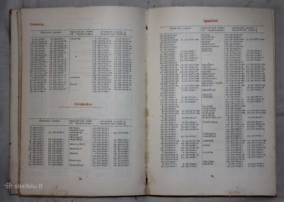 Autobusų eismo tvarkaraščiai 1977-78 ir 1981- 82 - nuotraukos Nr. 11