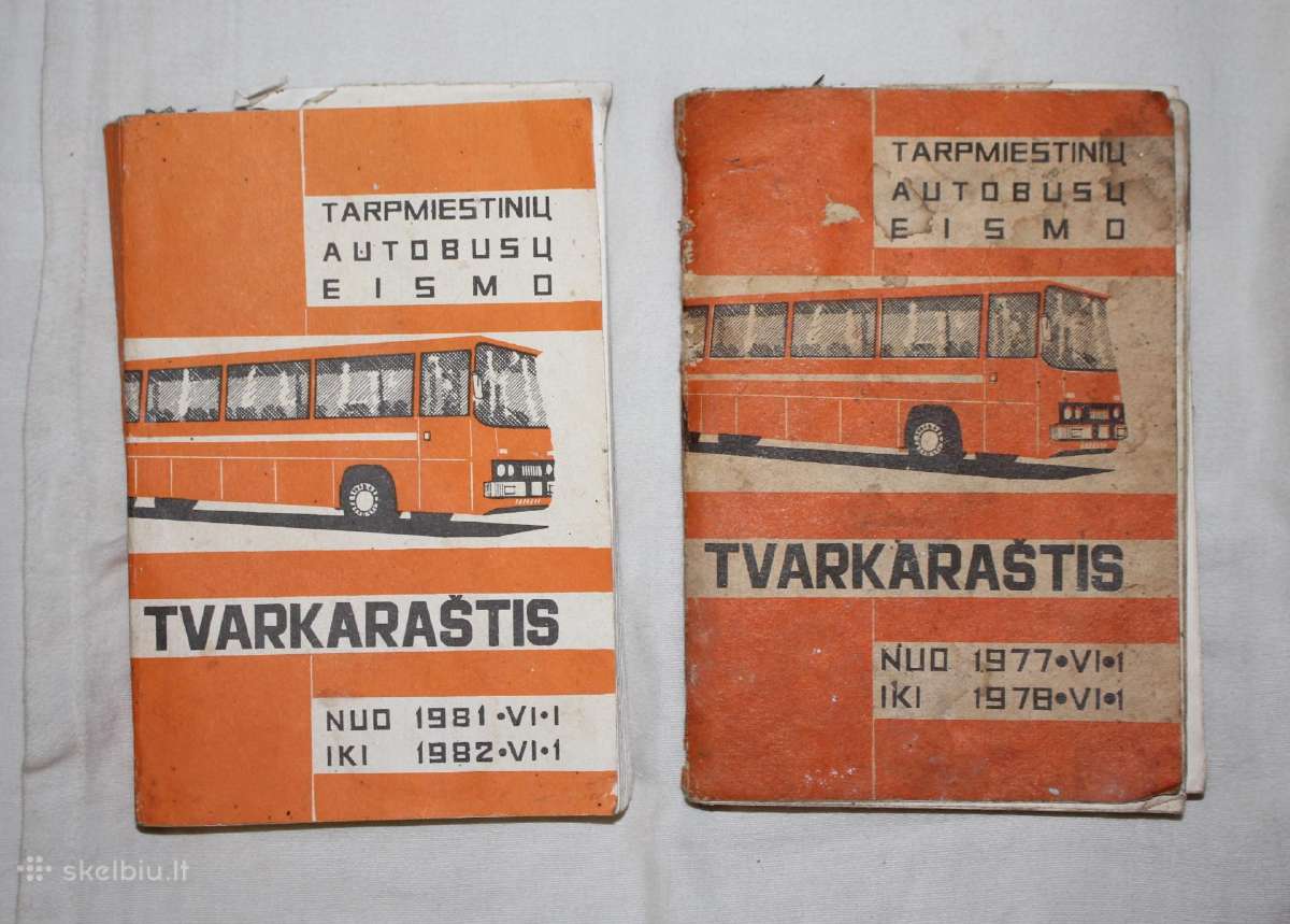 Autobusų eismo tvarkaraščiai 1977-78 ir 1981- 82