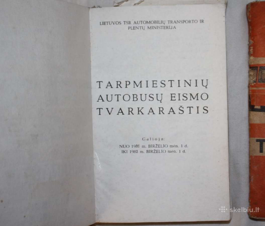 Autobusų eismo tvarkaraščiai 1977-78 ir 1981- 82 - nuotraukos Nr. 4