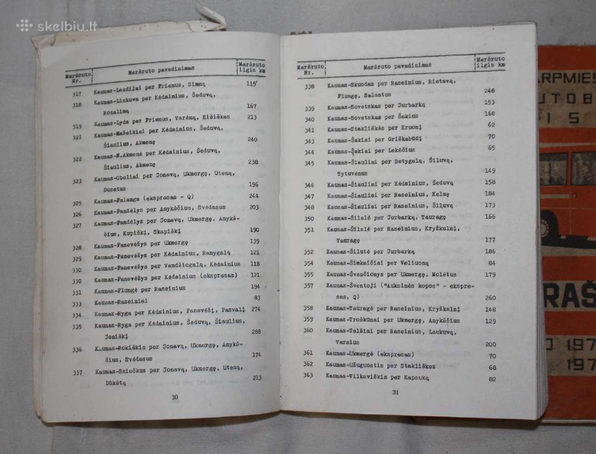Autobusų eismo tvarkaraščiai 1977-78 ir 1981- 82 - nuotraukos Nr. 5