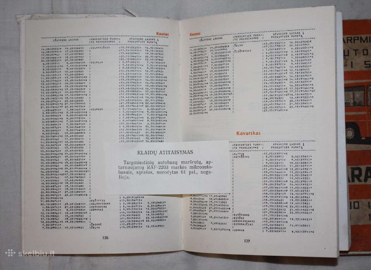Autobusų eismo tvarkaraščiai 1977-78 ir 1981- 82 - nuotraukos Nr. 6