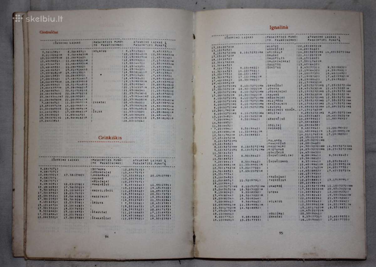 Autobusų eismo tvarkaraščiai 1977-78 ir 1981- 82 - nuotraukos Nr. 11