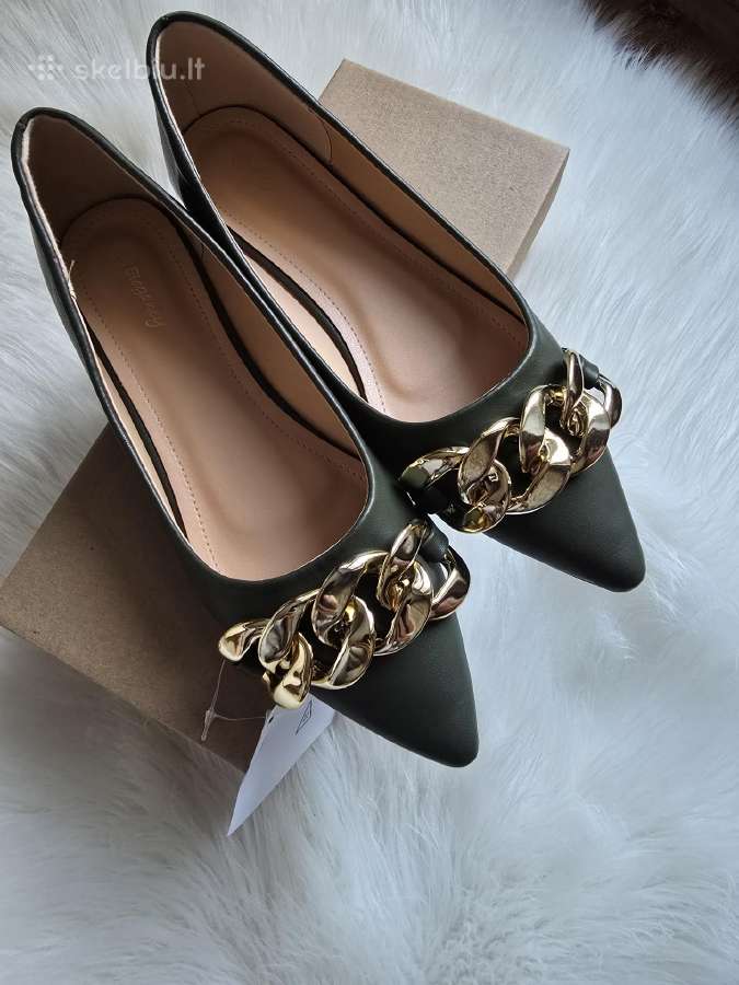 Eleganci naujos balerinos su aukso detalėm - nuotraukos Nr. 3