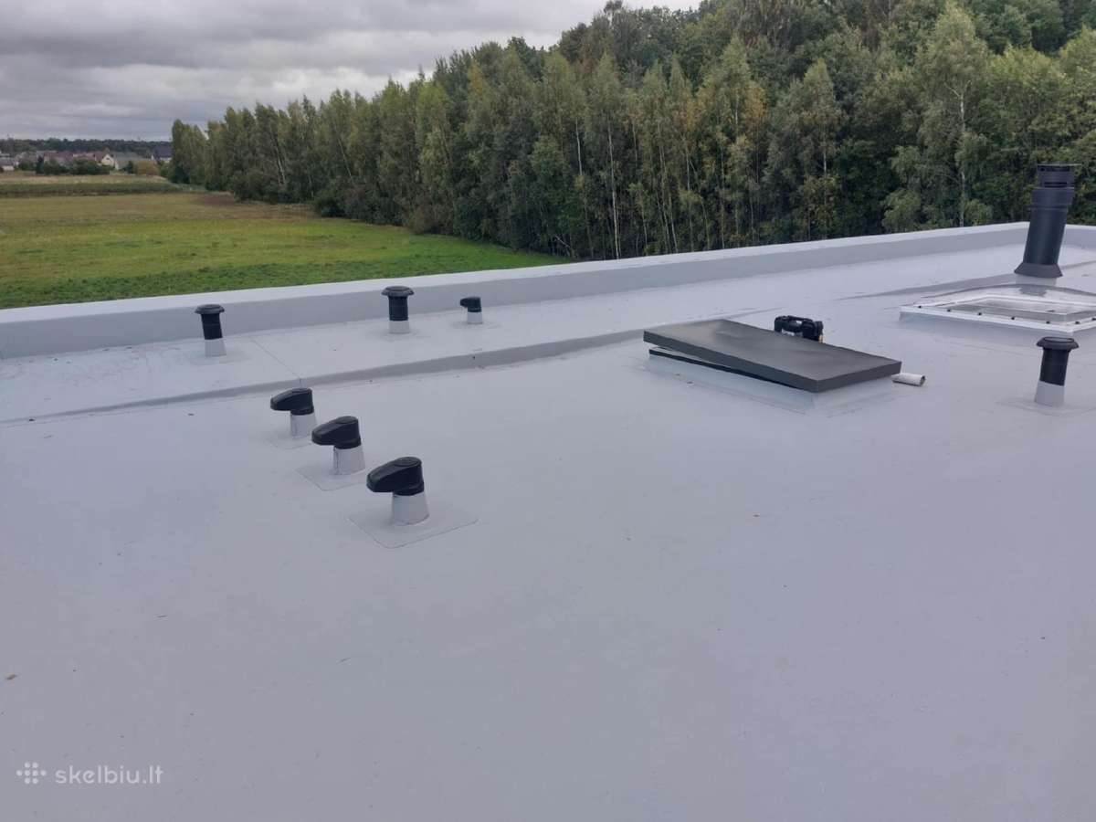 Plokščių stogų dengimas Pvc danga