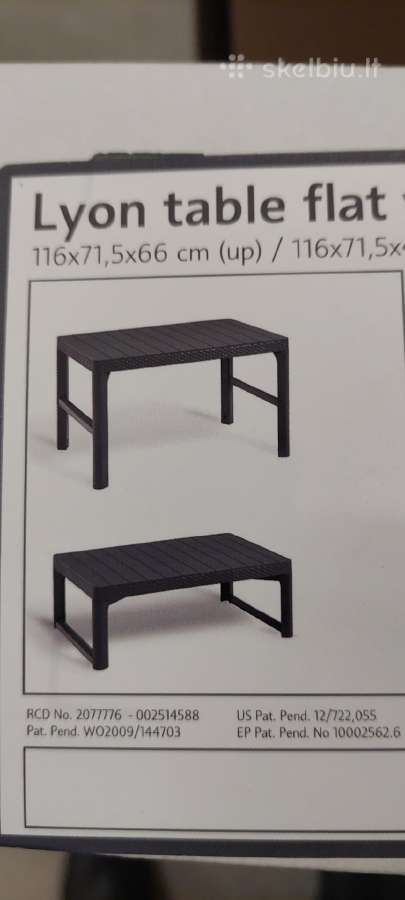 Plasrikinis lauko stalas