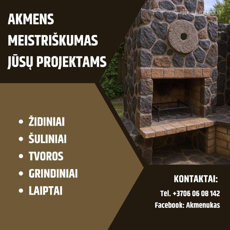 Akmens mūro darbai - nuotraukos Nr. 16