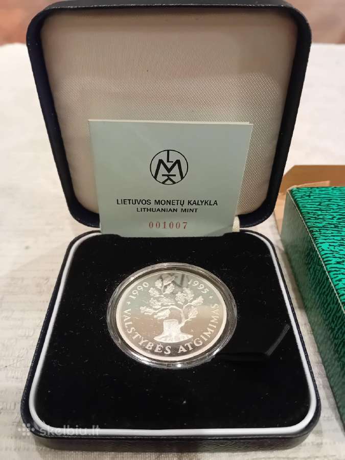 1995 kolekc.sidabr.moneta Valstybės Atgimimas 50lt
