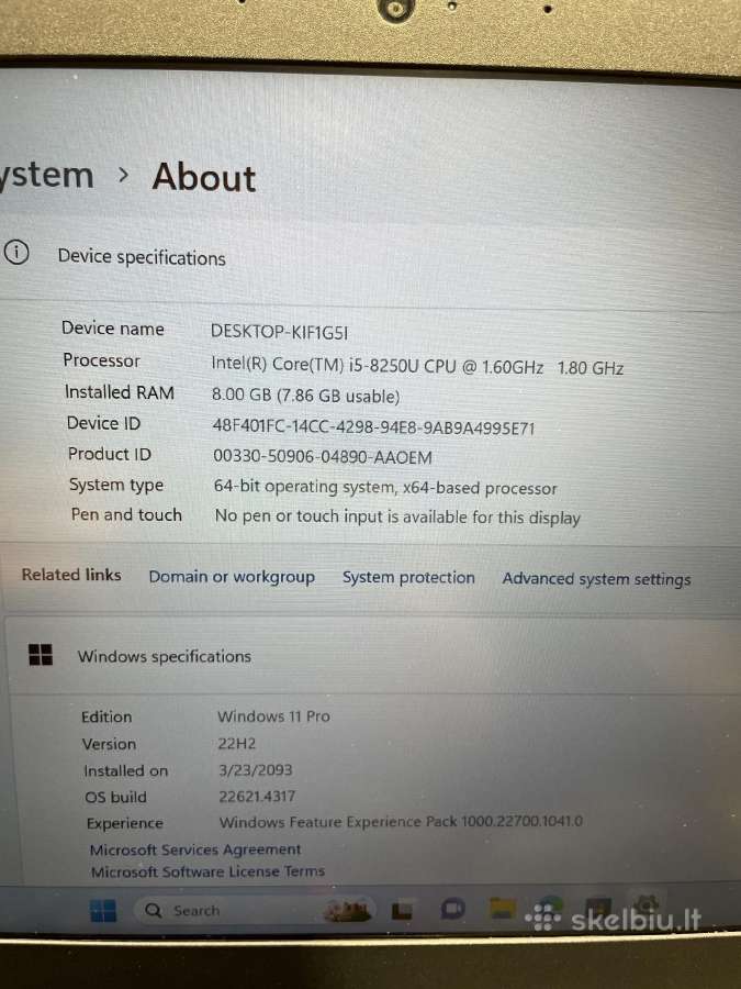 Lenovo Thinkpad L480 I5-8250u 256 GB SSD 8 GB RAM - nuotraukos Nr. 9