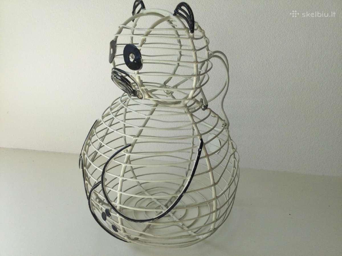 Didelis animalistinis metalinis krepšelis