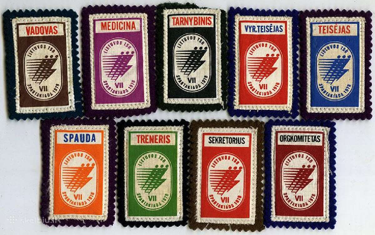 9 skirtingi spartakiados 1978 antsiuvai