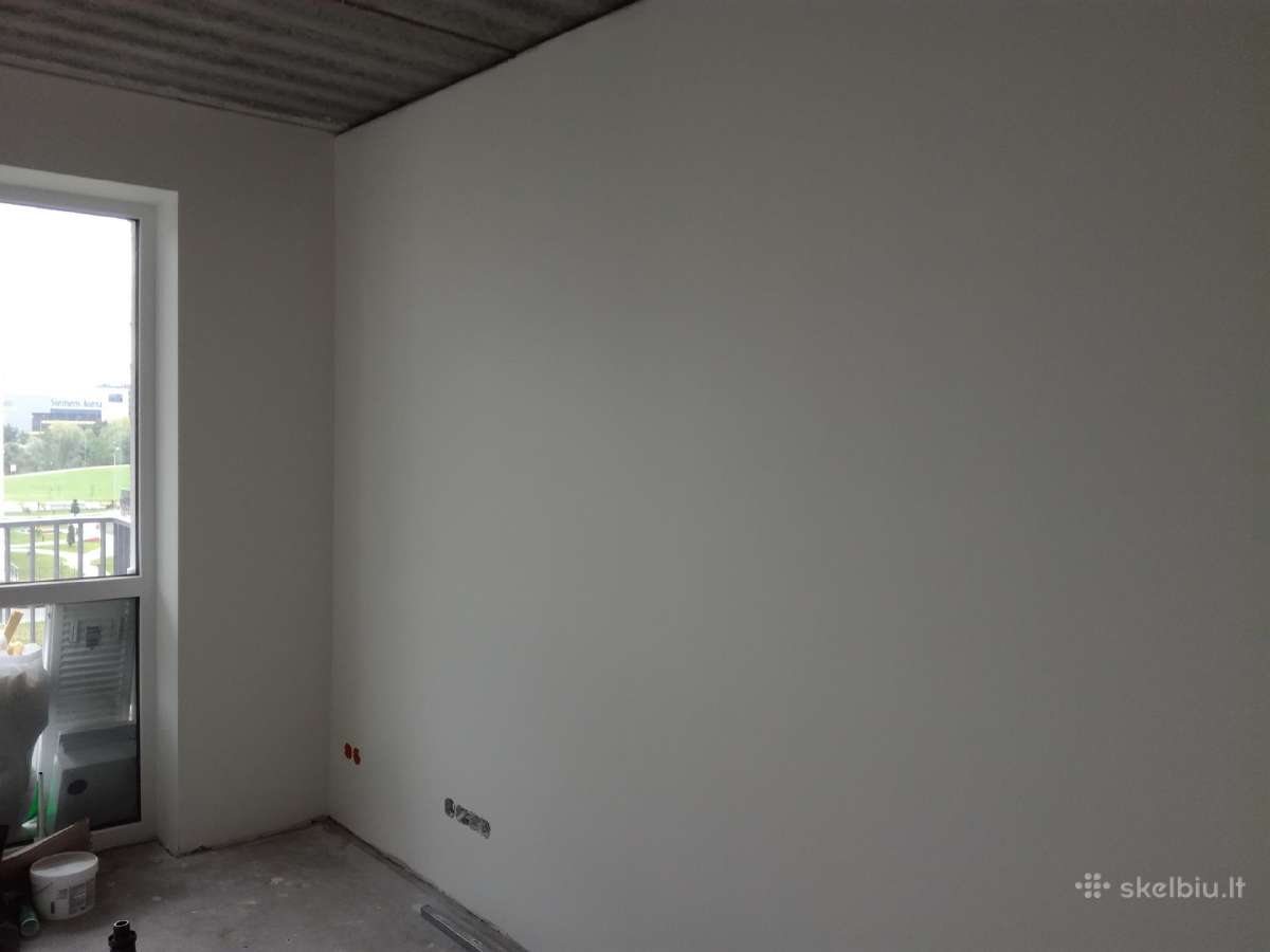 Dažymas, gipso montavimas. Pastato sandarumo testa - nuotraukos Nr. 17