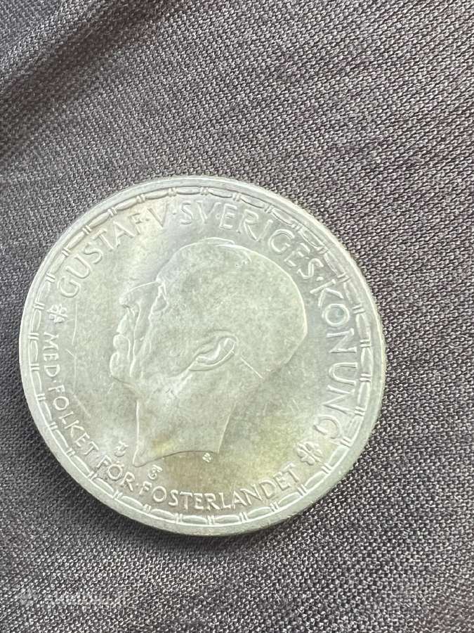 2 Kronos Švedija 1947 sidabras