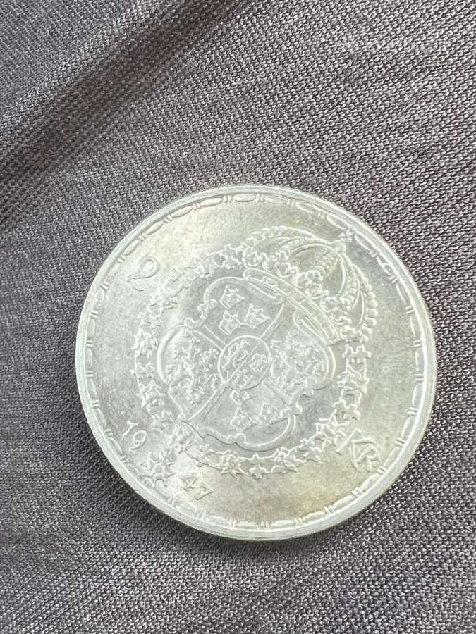 2 Kronos Švedija 1947 sidabras - nuotraukos Nr. 2