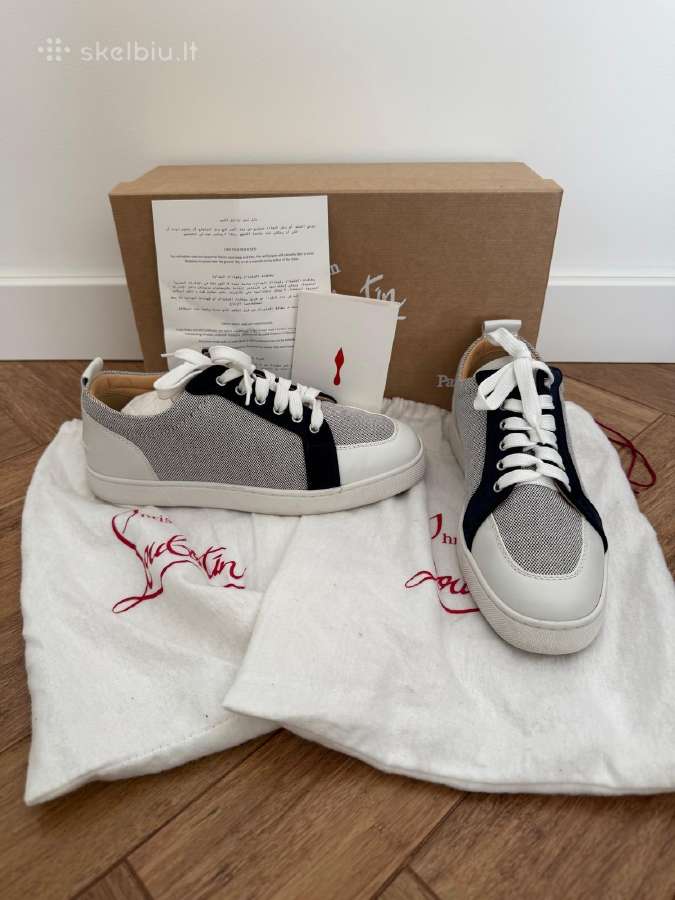 Christian Louboutin Rantulow Flat Navy Blue & Whit - nuotraukos Nr. 4