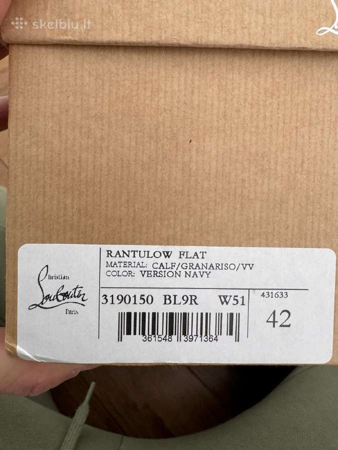 Christian Louboutin Rantulow Flat Navy Blue & Whit - nuotraukos Nr. 5