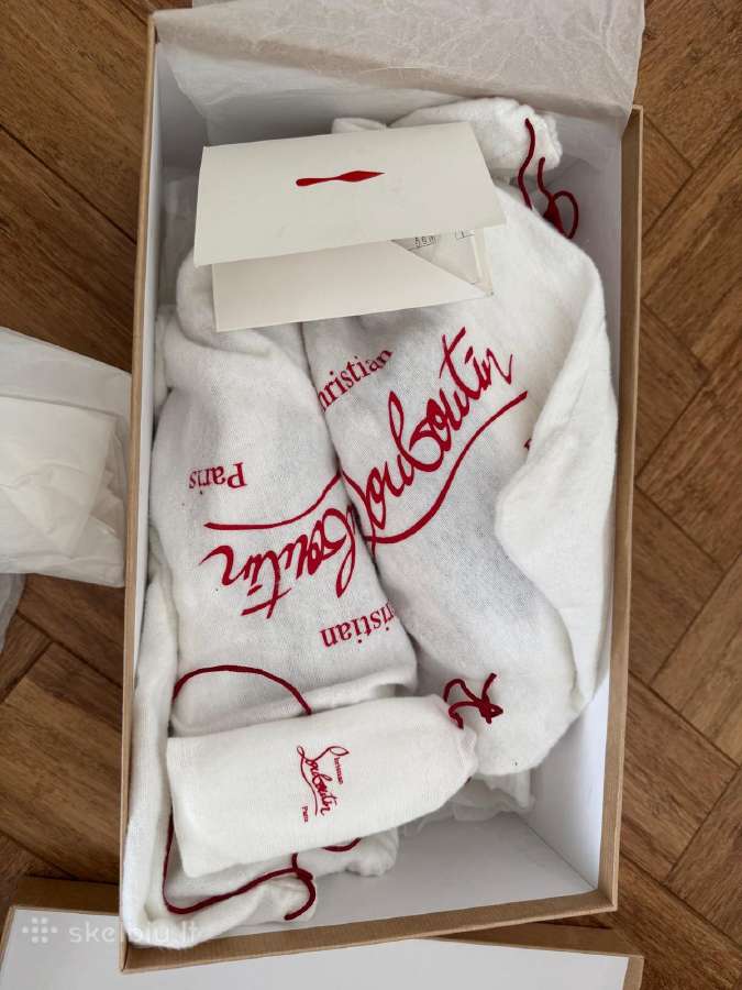 Christian Louboutin Rantulow Flat Navy Blue & Whit - nuotraukos Nr. 6
